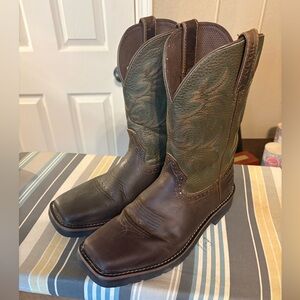 Justin Driller Men’s Square Toe Western Boot - Size 10D